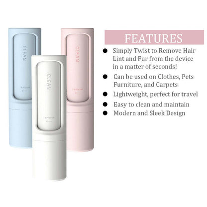 The Pet Life 'Orotund' Magical Lint and Pet Hair Removal Brush:
Effortlessly removes and stores hair or lint, perfect for travel. - Wolldi