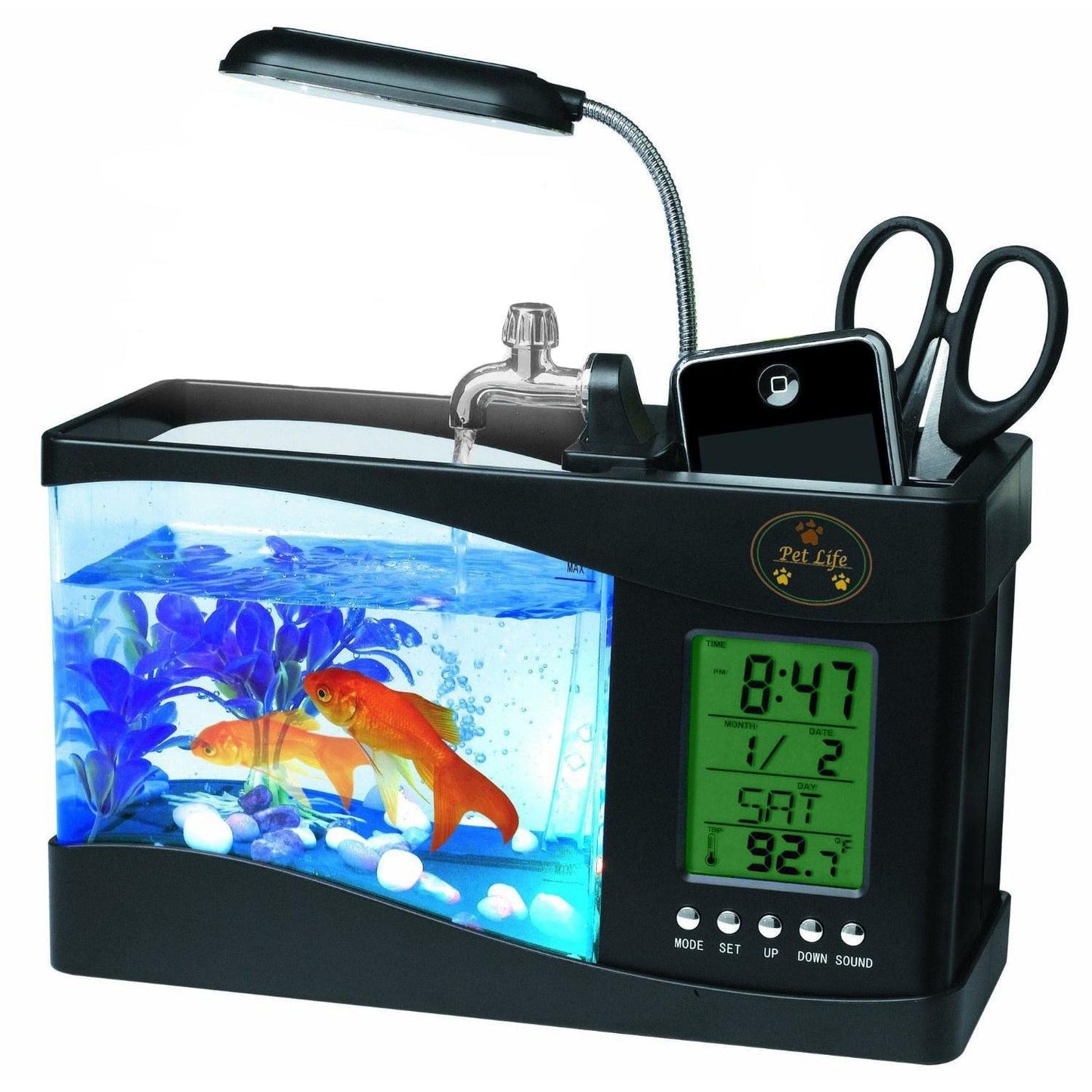 Digital desktop aquarium with LED lights Felina