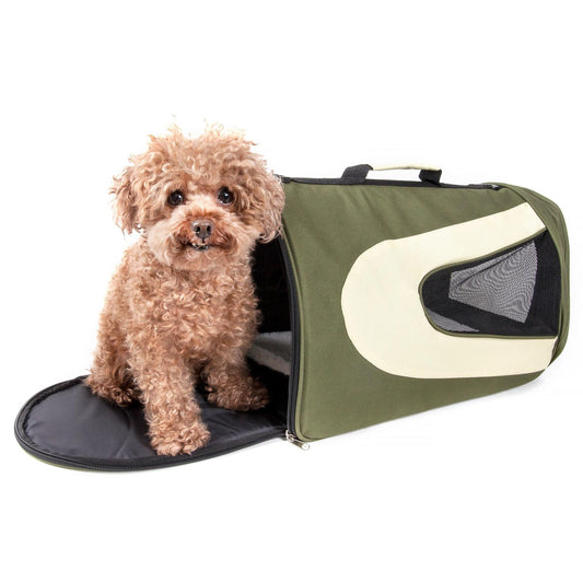 Airline-approved pet carrier with shoulder strap Transport