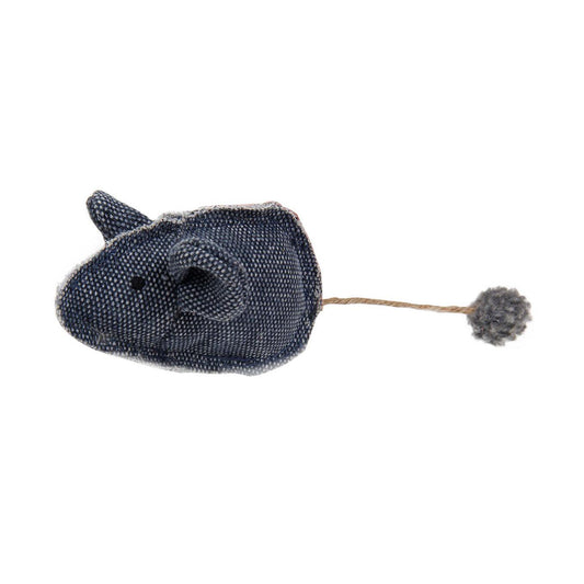 Pet Life Pompom Kitty Mouse Plush Catnip Cat Toy: Durable, eco-friendly, and fun play toy with pom-pom tail. - Wolldi