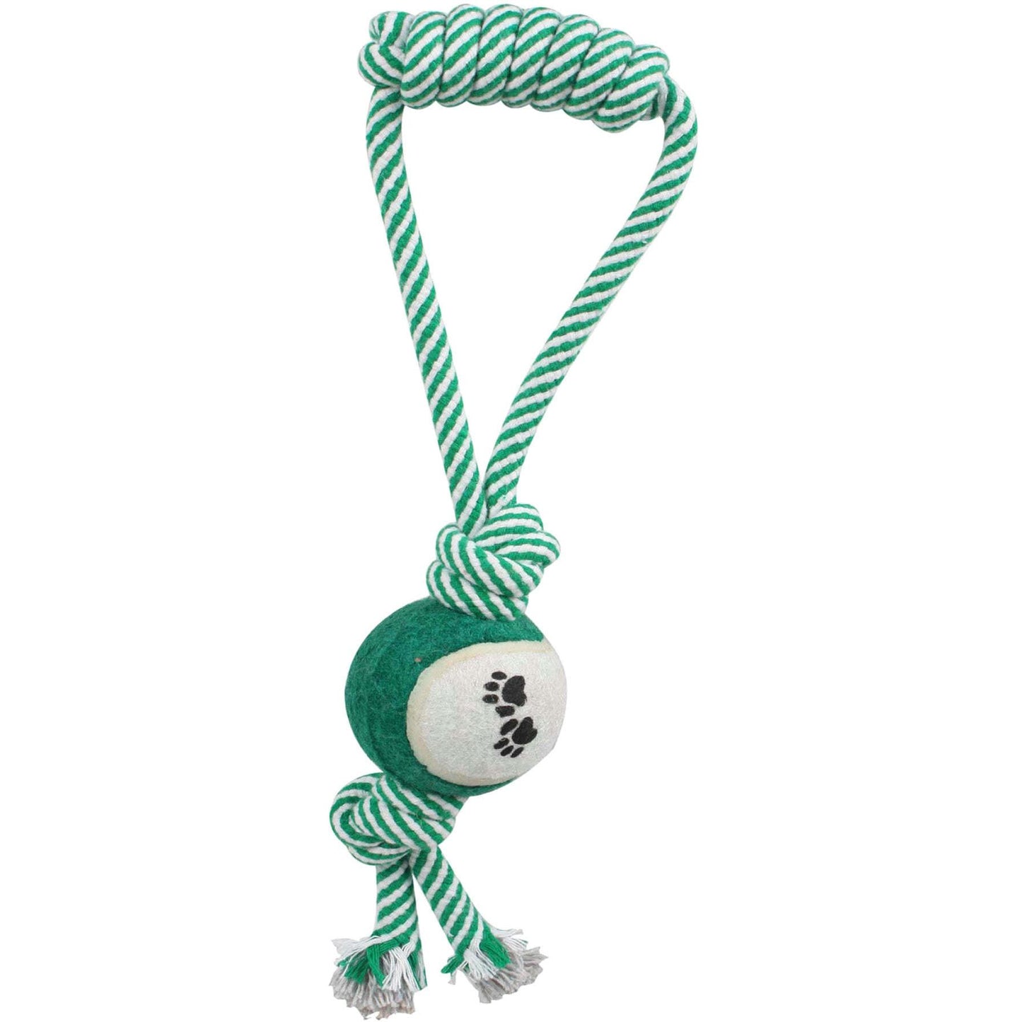 Eco-friendly jute and rubber rope with tennis ball Playtime