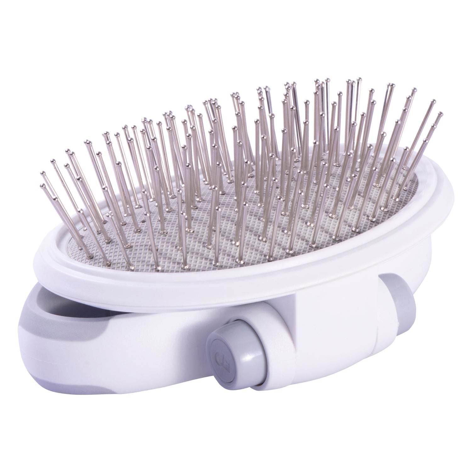 The Pet Life 'Gyrater' Travel Swivel Pet Grooming Pin Brush is compact and perfect for travel. - Wolldi