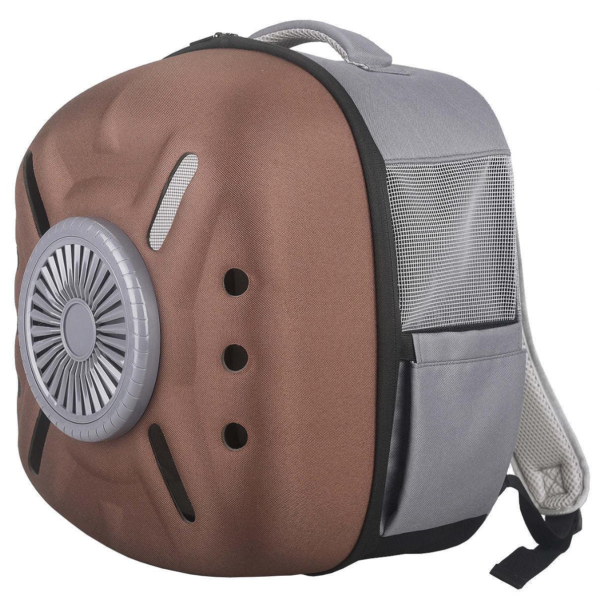 The Pet Life 'Armor-Vent' backpack has a built-in cooling fan and USB power. - Wolldi