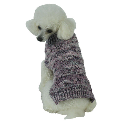 Warm Cable Knitted Dog Sweater