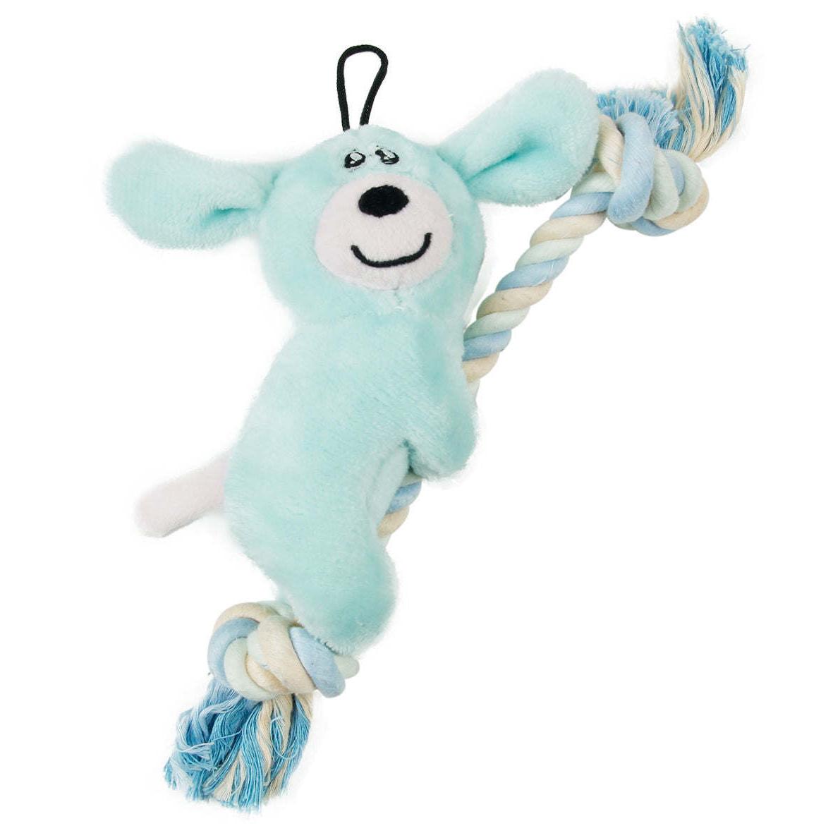 Soft plush toy with jute rope and squeaker Playtime