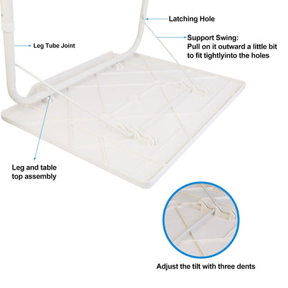 Adjustable foldable tray table HomeStyle