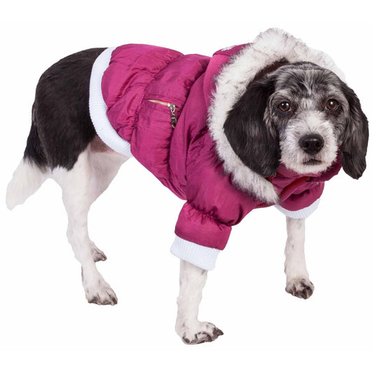 Metallic Pet Parka Coat Fashion