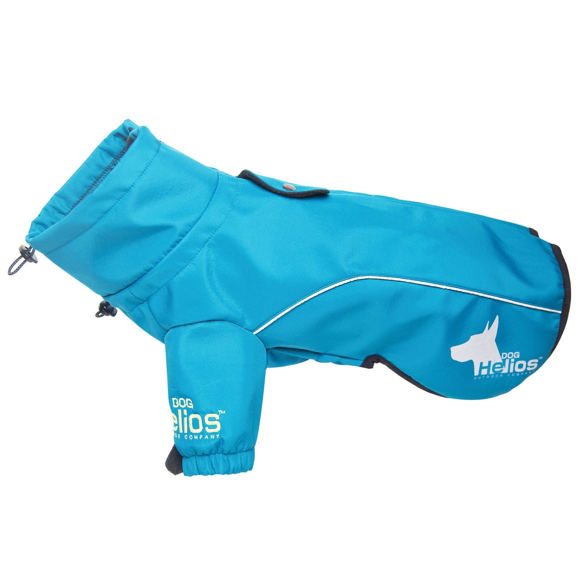 The Dog Helios Extreme Softshell Performance Fleece Dog Coat is a water-resistant, insulated jacket with adjustable features and added visibility for outdoor use. - Wolldi