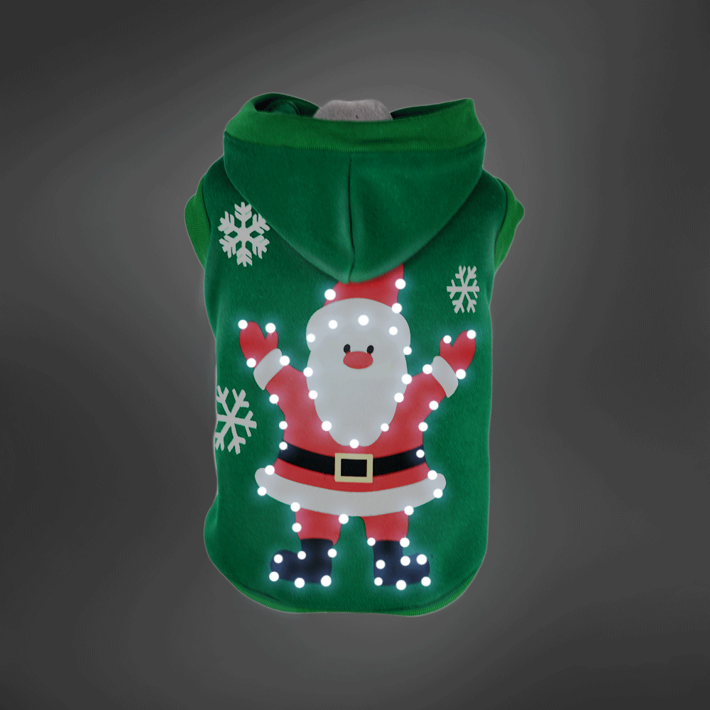 LED Santa Sweater with Flashing Lights