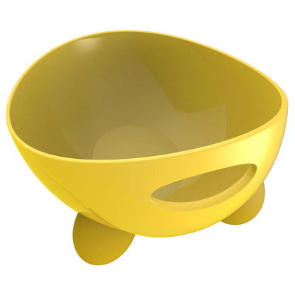 Tilted dog bowl ergonomic